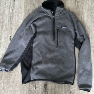 Patagonia S Grey and Black Fleece Jacket
